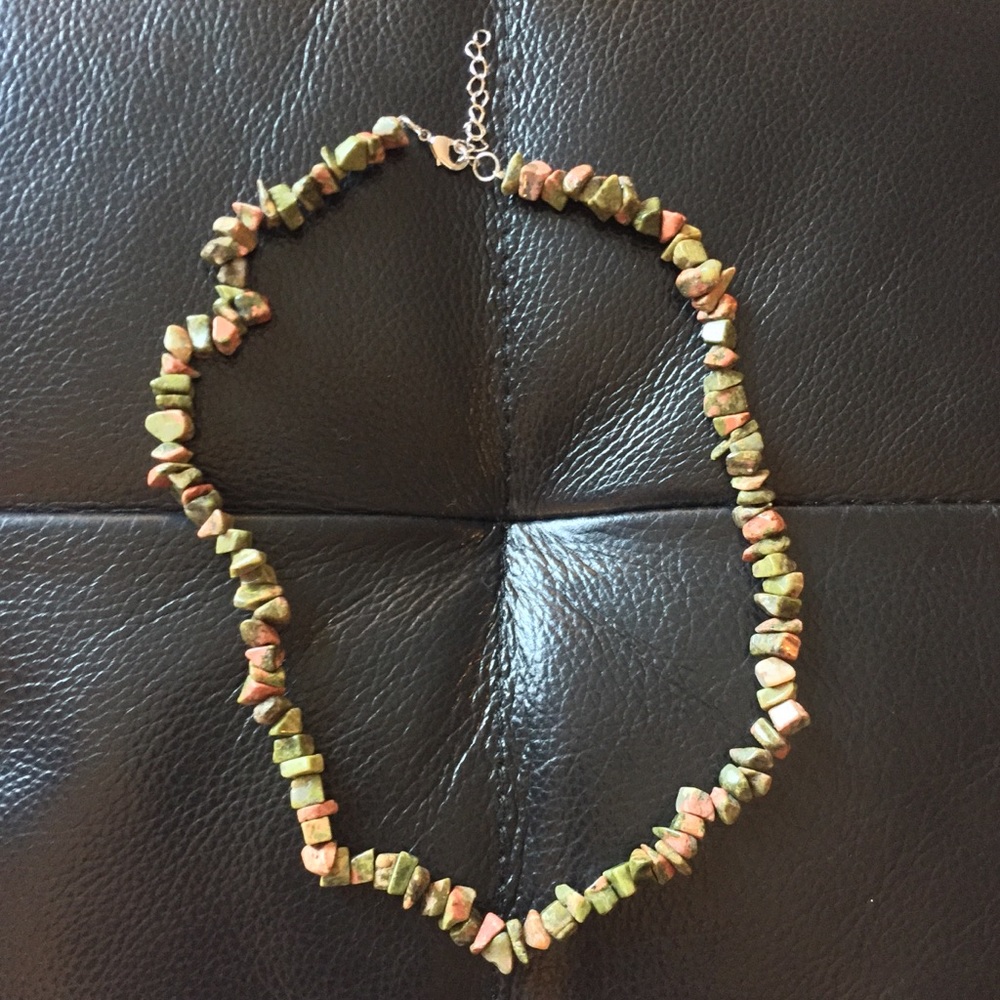 Natural Green Stone Necklace